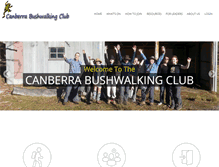 Tablet Screenshot of canberrabushwalkingclub.org